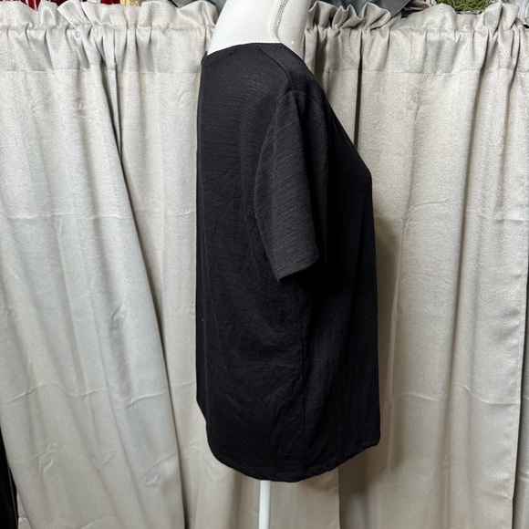 Simply Vera by Vera Wang Relaxed Fit Black Short Sleeve Tee Sz Lg - Picture 3 of 6
